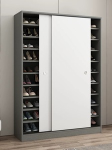 Meuble à chaussures en <span class=keywords><strong>bois</strong></span> grande capacité avec porte coulissante, organisateur de rangement moderne pour entrée et couloir – Stock usine - Product Image 1