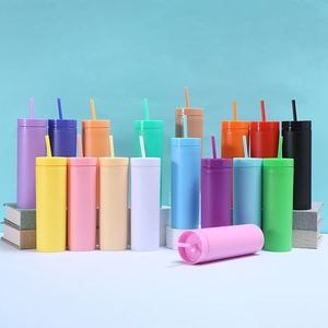 160Z 700Ml Tumbler Premium Tea Cups Double Wall Plastic <b>Boba</b> <b>Bubble</b> Reusable Mugs With Lids and Straws - Product Image 3