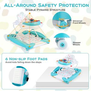 Andador de Aprendizaje para Bebés Multicolor con Luces, Ajustable en 3 Alturas, Plegable, con Luces y Juguetes Musicales - Product Image 4