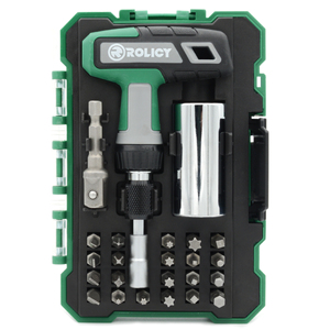 Rolicy 24 parça evrensel lokma anahtar seti, <span class=keywords><strong>T</strong></span> şekli cırcır kolu ve saklama kutusu ile, ev onarım alet setleri - Product Image 3