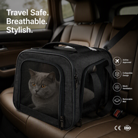 Sac de transport pour animaux de compagnie résistant aux rayures, luxe gris, pliable, respirant, en maille, avec logo personnalisé