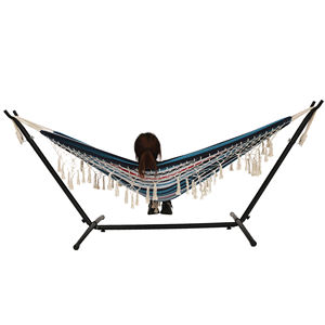 Danlong-Borlas/flecos duraderos hechos a mano, lona, hamaca mexicana, macramé, capacidad de 400lbs, con marco de soporte - Product Image 3