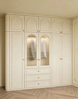 Armoire de rangement de chambre à coucher en bois massif, design français, écologique, grande capacité