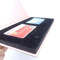 Coffret Cadeau Magnétique avec Fenêtre pour Cartes VIP et Professionnelles, Boîte en Papier avec Emplacement pour Cartes, Insert en Mousse EVA