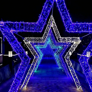 Luces de túnel navideñas en forma de estrella: crea un pasillo llamativo para parques, calles y mercados navideños - Product Image 1