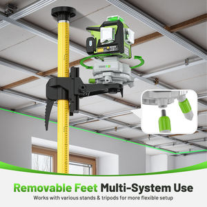 Base pivotante <span class=keywords><strong>Huepar</strong></span> AT5 pour niveau laser, adaptateur de niveau laser, base rotative à 360 degrés, support de trépied - Product Image 4