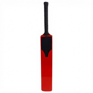 Bate de Críquet Rojo con Empuñadura Negra, Ligero, de Madera de Sauce, Diseño Ambidiestro, Calidad Profesional - Product Image 6