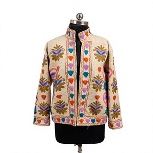 Exclusive Ethnic Wear <b>Summer</b> Floral Embroidered <b>Jacket</b> with Fine Handwork Unique Multicolor Design Timeless Fashion Appeal - Product Image 1