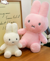 Boneka Kelinci Lembut Ramah Kulit Gaya Ins, Berbagai Ukuran, Warna Pink Putih, Telinga Panjang, Hewan Boneka Isi Dakron untuk Dekorasi Kamar Bayi, Hadiah untuk Anak Perempuan