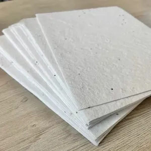 カスタム環境にやさしいシードペーパーハングタグありがとうひまわりシードペーパー包装カード植栽可能な紙
