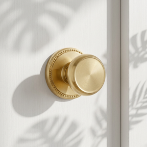 Traditional Brass Back Plate Knob Passage Privacy Gold Finished <b>Dummy</b> Style Cabinet Door Knob Eco-Friendly Antirust Durable - Product Image 1