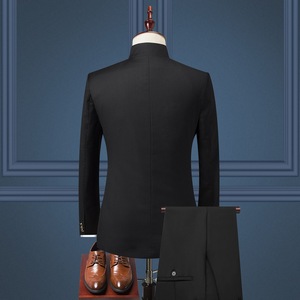 <span class=keywords><strong>Costume</strong></span> Homme 2 Pièces : Veste et Pantalon, Coupe Slim, Couleur Unie, Col Montant, Idéal <span class=keywords><strong>Mariage</strong></span>, Affaires et Soirées - Product Image 4