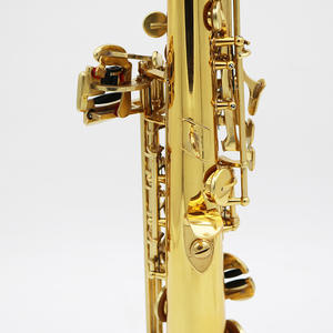 Vente directe usine : Saxophone soprano Si bémol laqué or – Vente en gros transfrontalière <span class=keywords><strong>de</strong></span> saxophones en laiton - Product Image 4