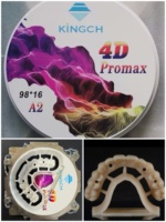 Bloc de zircone dentaire multicouche 3D 4D, 49% translucide, matériau en zircone hautement esthétique