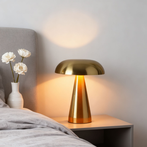 Cảm ứng hiện đại cảm biến cổ điển kim loại LED nấm LED ánh sáng ban đêm đèn với màu sắc ấm áp cho phòng ngủ - Product Image 1