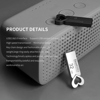 Logotipo personalizado Love Heart USB Memory Flash Drive 2,0/3,0 Key Pen Disk Card Metal Pendrives 4GB 8GB 16GB 32GB 64GB 128GB Tamaños usados