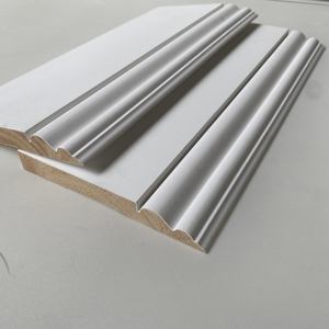 Plinthe en bois prélaqué blanc à jointures à languettes - Product Image 4