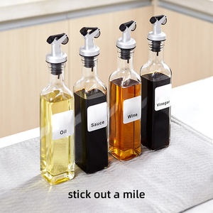 Popolare cucina strumenti di spezie in vetro olio d'oliva Dispenser condimento pentola aceto con pepe Shaker imballato in scatola - Product Image 5