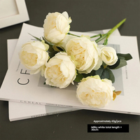 Nouveau bouquet de fleurs artificielles en soie, pivoines au toucher réel, fleurs artificielles pour la décoration de la maison, décoration de table de mariage réaliste