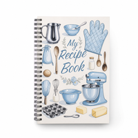 Carnet de recettes personnalisé A5 à spirale, livre de cuisine, journal, planificateur de recettes, journal de cuisson, impression