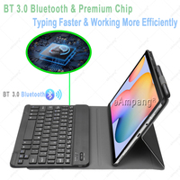 Turki Rusia Spanyol Ibrani Arab BT Casing Keyboard untuk Samsung Galaxy Tab A8 A 10.1 2019 A6 2016 S7 S6 Lite S5e S4