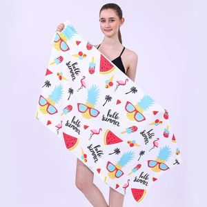 Serviette de plage en microfibre sans sable de qualité supérieure avec logo personnalisé imprimé numériquement pour adultes - Product Image 2