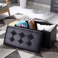 Banc de bout de lit extensible et pliable en cuir PU, avec rangement, pour salon, chambre, couloir, appartement, atelier