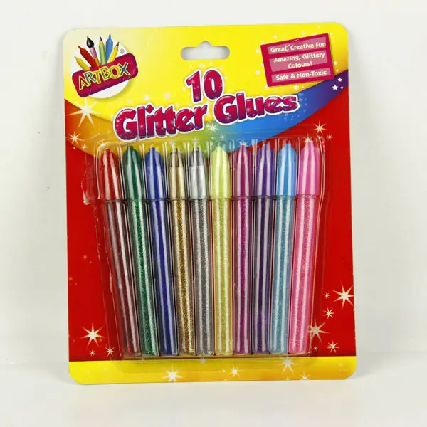 10 farben blisterkarte packung glitzerkleber stift