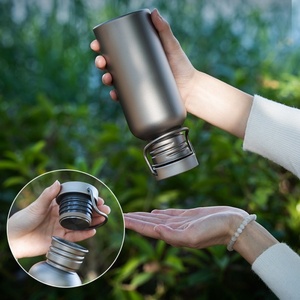 Bouteille d'eau en titane pur, légère, sans danger pour les aliments, étanche, écologique, portable, pour le cyclisme, le camping, les voyages, et compatible avec l'eau bouillante - Product Image 2