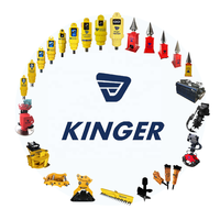 Mini-excavatrice KINGER, tarière hydraulique à couple élevé, perceuse à terre pour clôture