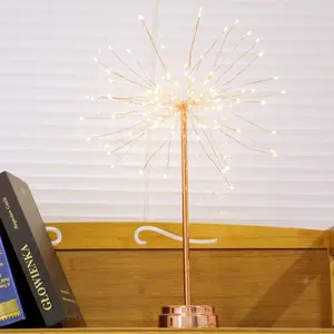 Estrelado dandelion candeeiro de mesa de cabeceira decoração lanterna piscando seqüência de luz da noite levou fogos de artifício