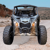 Système d'éclairage automobile YongJin, phare de VTT noir, phare LED, éclairage avant, DRL jaune pour Can Am Maverick X 2026