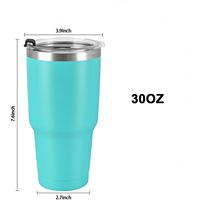 Vaso Térmico de Acero Inoxidable, Libre de BPA, con Tapa de Plástico Acrílico para Té y Café, Aislado al Vacío, de Doble Pared, con Pajita