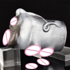 YOCY Fantasy Masturbateurs masculins réalistes, Godet de masturbation double canal en forme de vache, Jouet sexuel anal et vaginal pour adultes 18+ - Product Image 5