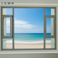 Fenêtres et portes coulissantes incassables avec cadre en alliage d'aluminium, isolation thermique, verre trempé, usage extérieur
