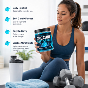 Bonbons gélifiés à la créatine monohydrate pour la récupération sportive des adultes, complément nutritionnel sportif pour la gestion de l'énergie et l'amélioration des performances - Product Image 5