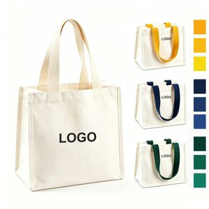 Bolsa de Lona de Gran Capacidad con Patrón Geométrico, Correa para el Hombro, Asa Reforzada, Logotipo Personalizado - Bolsa de Supermercado para Uso Diario - Product Image 3