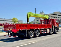 Guindaste Móvel Hidráulico Montado em Caminhão Sinotruk HOWO 8x4 de 14 Toneladas com Braço Telescópico de 5 Seções para Projetos de Construção