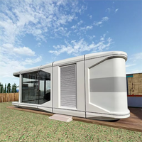 Maison capsule préfabriquée moderne et luxueuse, portable, avec structure en acier et installation rapide, pour utilisation en hôtel-resort