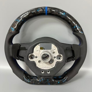 R-Line พวงมาลัยหุ้มหนังคาร์บอนไฟเบอร์ครึ่งเดียวสำหรับ VW Volkswagen POLO Golf <span class=keywords><strong>5</strong></span> 6 7 <span class=keywords><strong>MK</strong></span> 7GTI <span class=keywords><strong>Jetta</strong></span> Tiguan Passat B7 B8 - Product Image 6