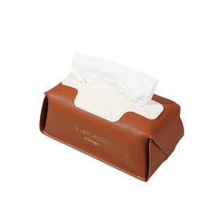 กล่องใส่กระดาษทิชชูหนังสุดหรู ขนาด 20x12x8.5 ซม. สำหรับรถยนต์ บ้าน ห้องน้ำ พร้อมที่ดึงทิชชูออกได้ - Product Image 3