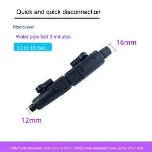 Collegamento rapido del tubo dell'acqua in pietra reale per accessori per acquari giunto del secchio del filtro dell'acqua del serbatoio di pesce 1216 diametro variabile - Product Image 6