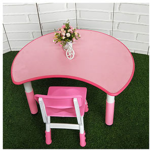 ราคาโรงงาน ขายส่ง โต๊ะเด็ก เฟอร์นิเจอร์โรงเรียนอนุบาล สีขาวรุ้ง 10 กก. โต๊ะกลีบดอกไม้แบบขยายได้ - Product Image 5