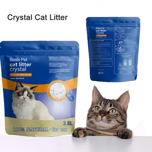 Fabricante personalizado Scoop Free Crystal Litter gel de sílice Lavanda Scentclean cristal deshumidificador relleno gato arena cristal