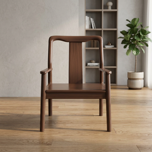 Modern Wooden Living Room Chair Solid Back Handmade Midcentury Design Leisure Furniture for Home Carpet Surface - Product Image 2