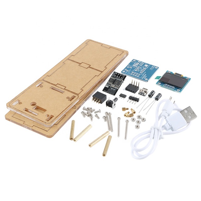 ESP8266 DIY Digital Clock Kit 0.96 Inch Mini Weather Clock WIFI Soldering Practice Electronic Multifunctional Weather Station