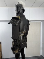 Vestes et Manteaux de Général Chinois Ancien Portables, Costume de Cosplay de Guerrier Chinois, Casque en Argent Sculpté, pour Halloween, Scène et Cinéma
