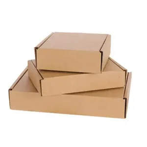 ShunKang Bulk Cheap Custom Logo Blank Kraft Cardboard Paper Boxes For Packaging