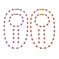Ensemble Collier et Bracelet Géométrique en Cuivre Plaqué Or 18K avec Zircon, Bijoux Romantiques Tendance, Vente en Gros, Cadeau Anniversaire
