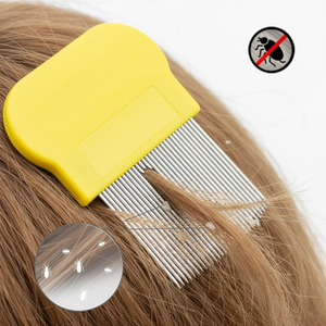 Peigne <span class=keywords><strong>anti</strong></span>-poux en acier inoxydable, manche en plastique, protection des cheveux, prix raisonnable, élimination physique des poux et des lentes, sans poux - Product Image 3